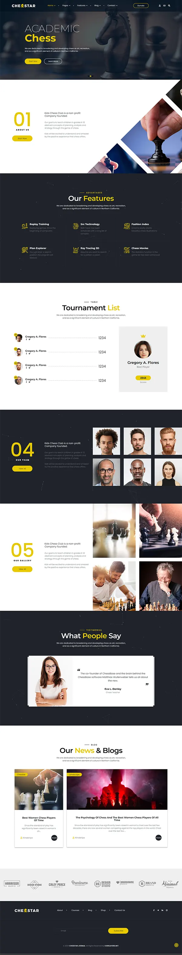 Chesstar - Joomla 6 Chess and Personal Trainer Template | Spots Club