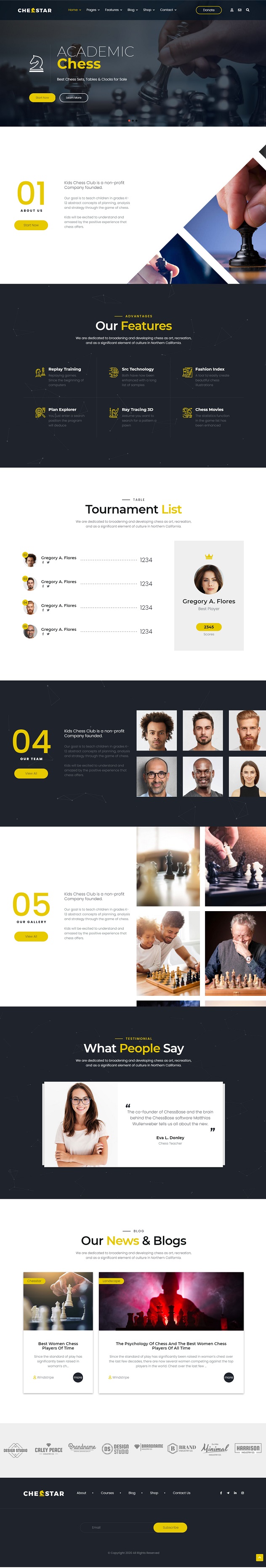 Chesstar - Chess Club and Personal Trainer Joomla Template - 2
